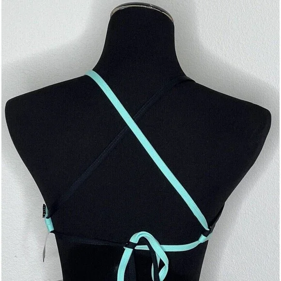 Jolyn Bikini Top Triangle Green Black Large New With Tags - Picture 2 of 4